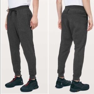 🌼Lululemon Textured Double knit Cotton Jogger Heathered Black Gray Sz XXL M5ASPT